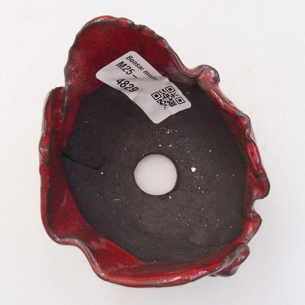 Keramická Škrupina 8 x 7 x 5,5 cm , farba červená