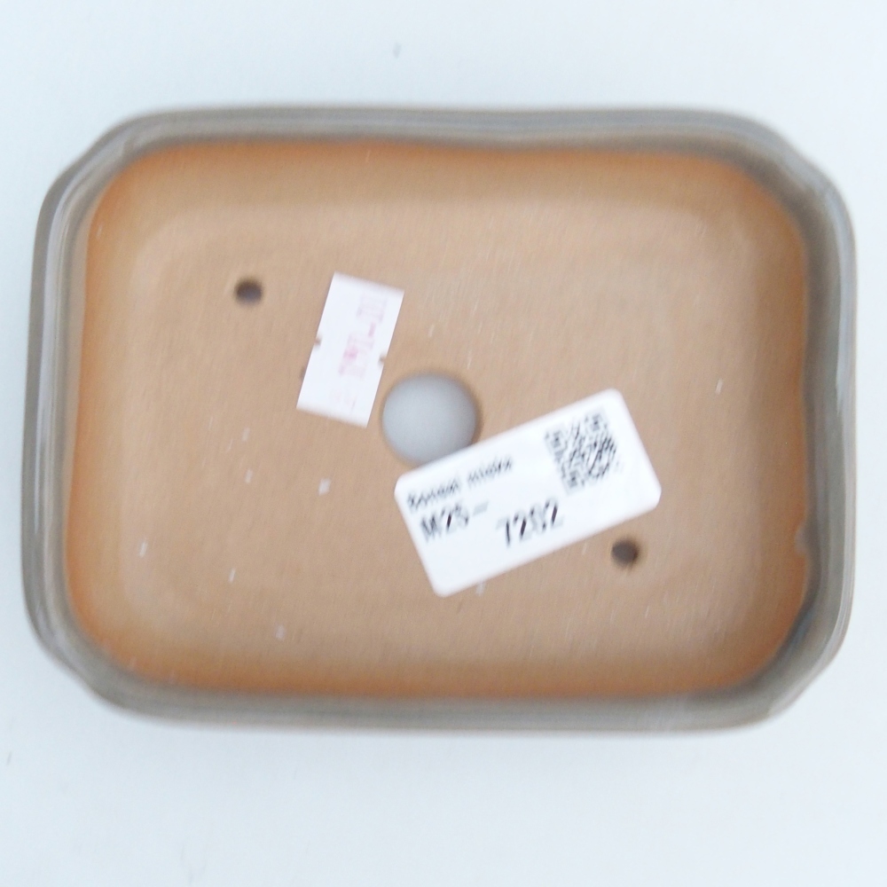 Keramická miska na bonsaje 12 x 9 x 3 cm, sivá