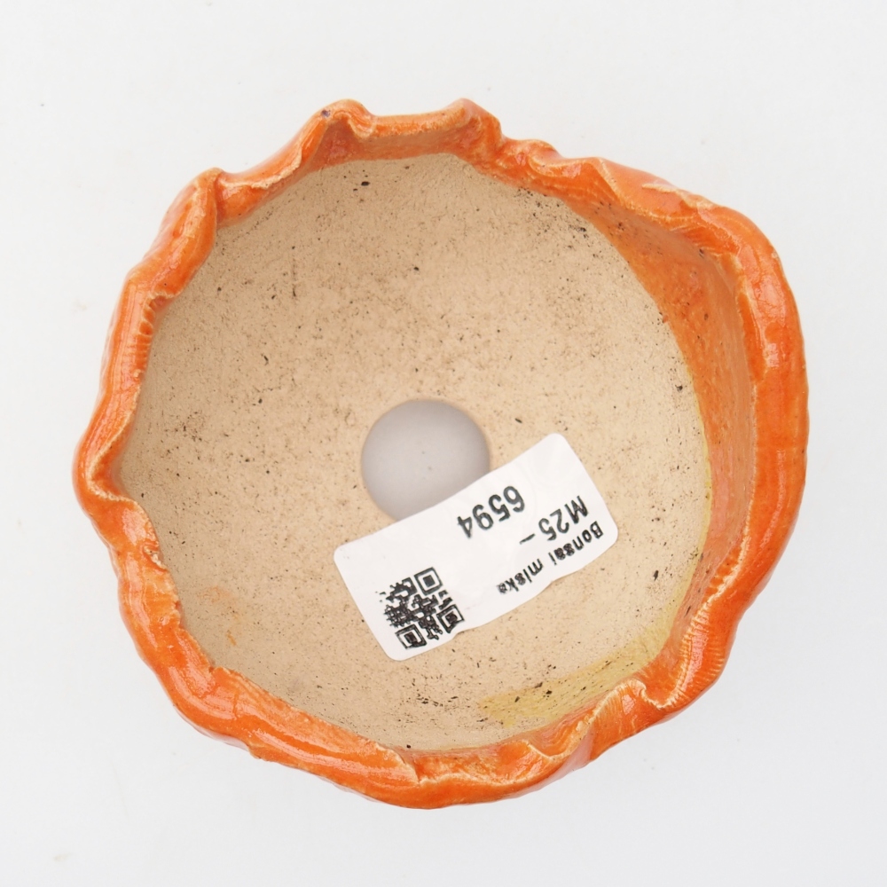 Keramická mušľa 8,5 x 8,5 x 6,5 cm , farba oranžová