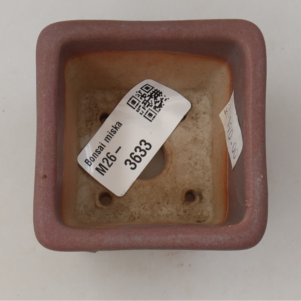 Keramická miska na bonsai 6,5 x 6,5 x 5 cm, farba fialová