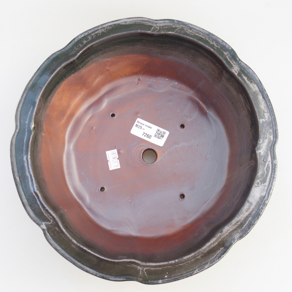 Keramická miska na bonsaje 27 x 27 x 8 cm, čierna