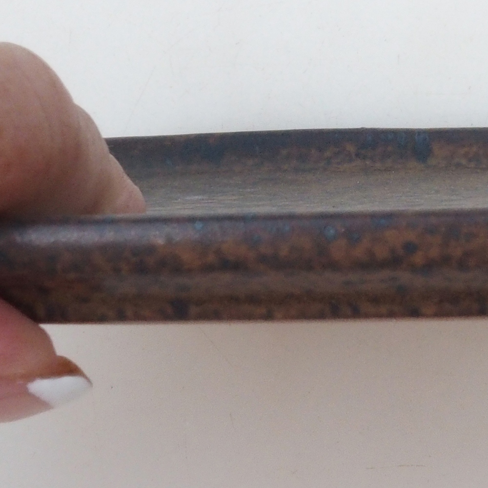 Keramická podmiska H37 -14,5 x 13 x 1 cm - hnedá