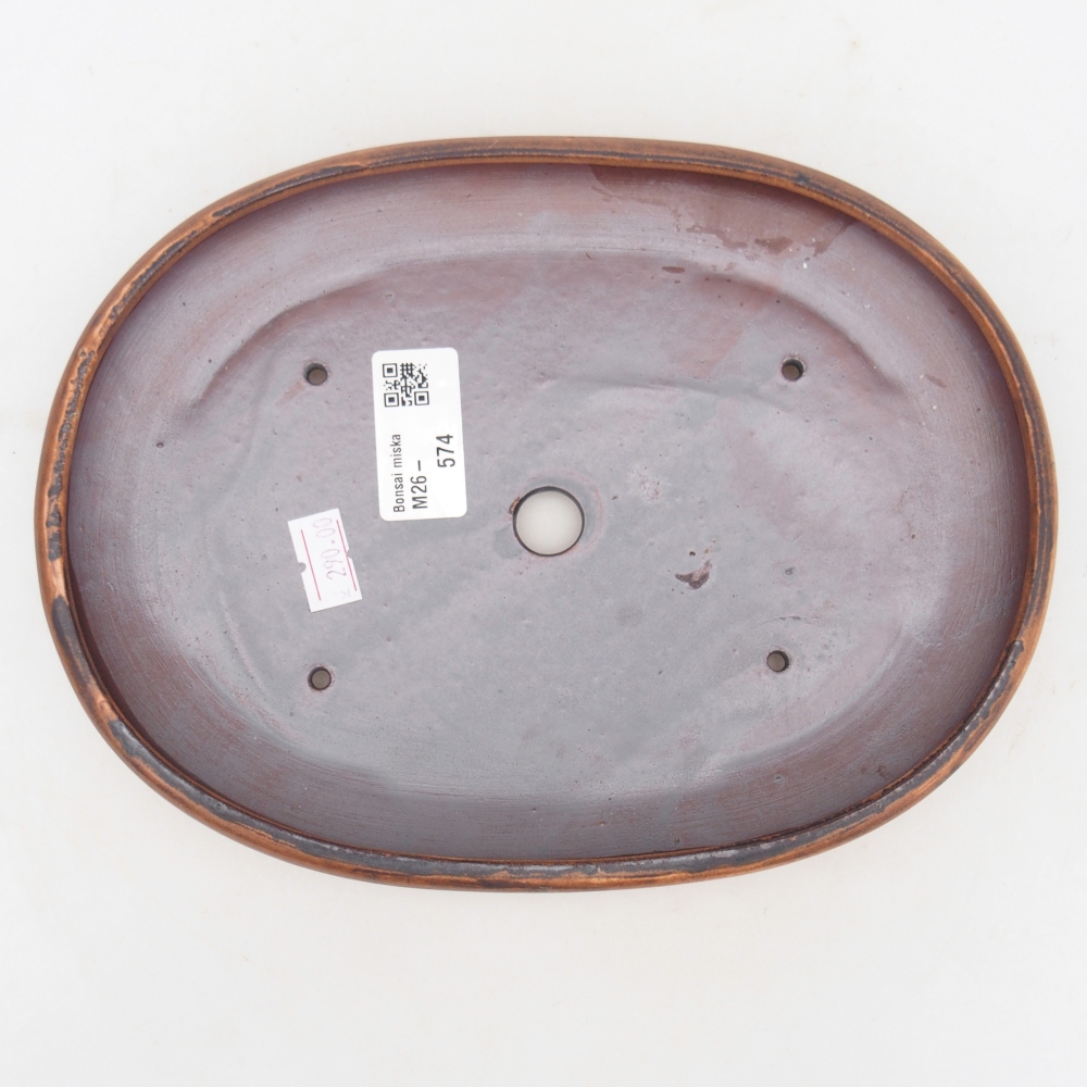 Keramická miska na bonsaje 22 x 17 x 3 cm, ružová