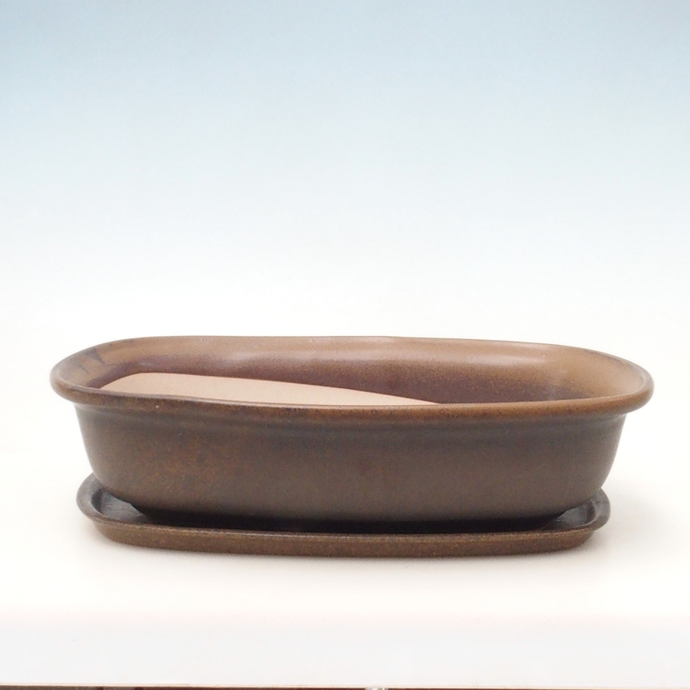 Bonsai miska + podmiska H10 – 37 x 28 x 9 cm.