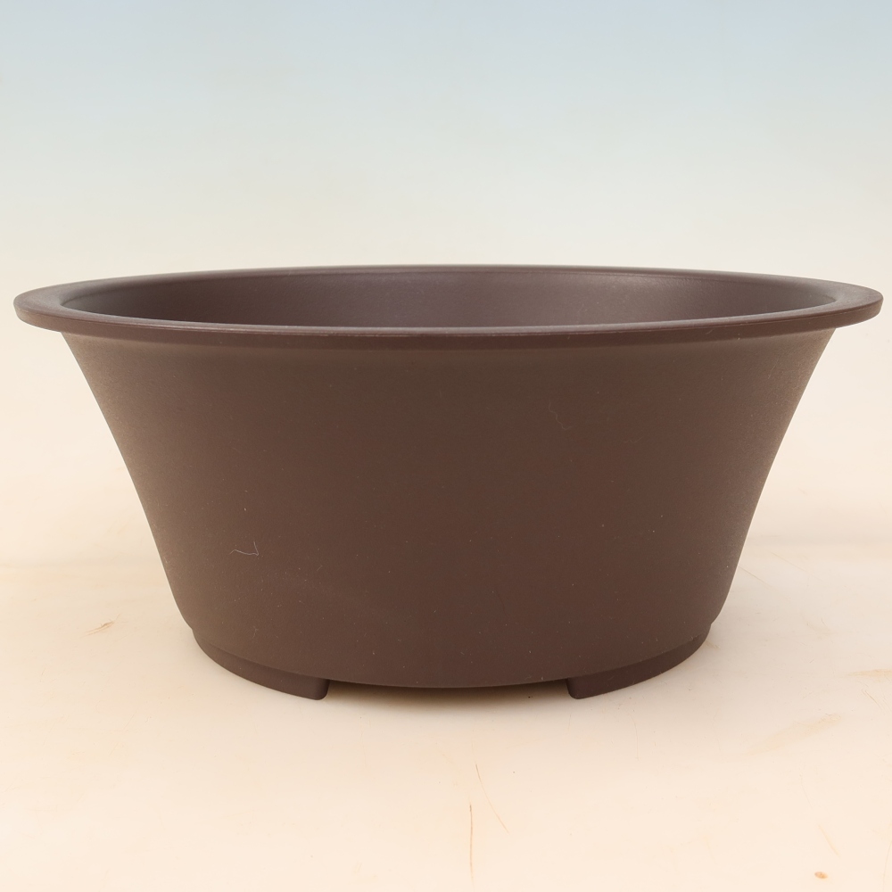 Plastová miska na bonsaje MP-25, hnedá – 26,5 × 26,5 × 11 cm