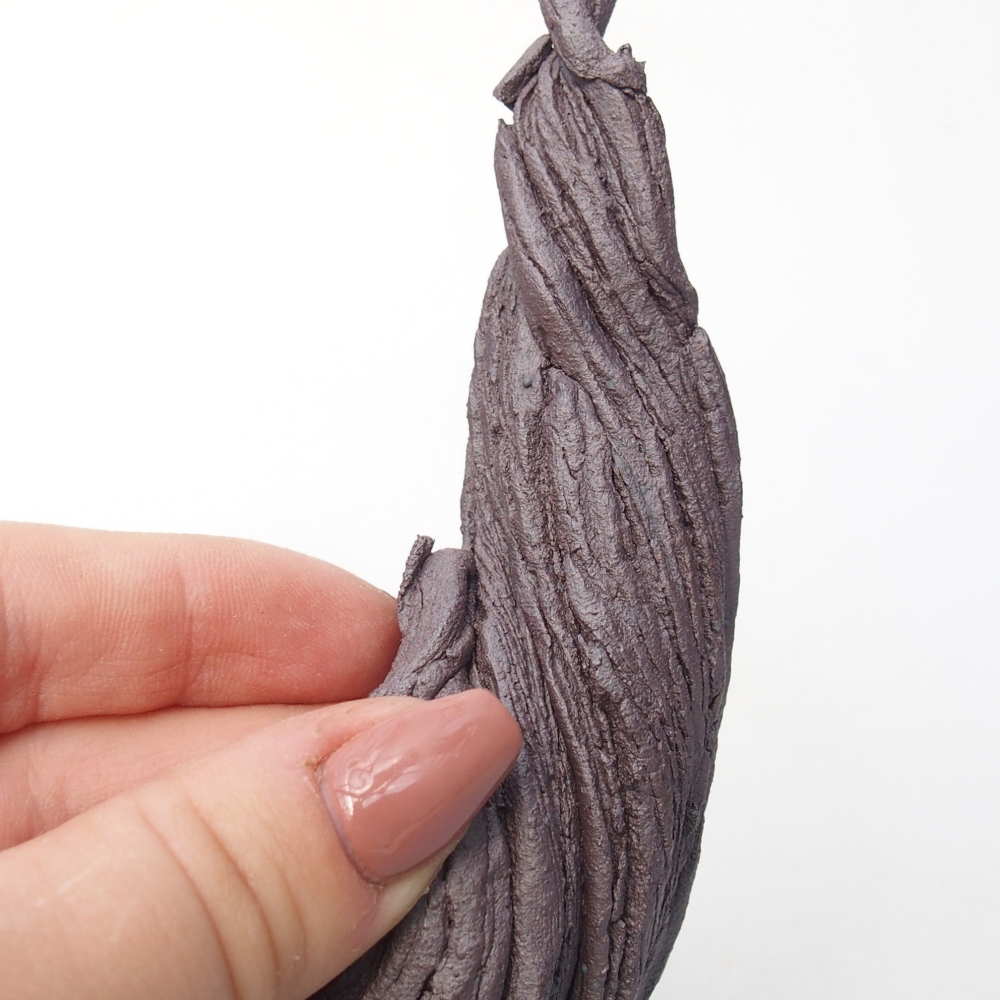 Keramická mušľa 11 x 6,5 x 14,5 cm , kovová farba