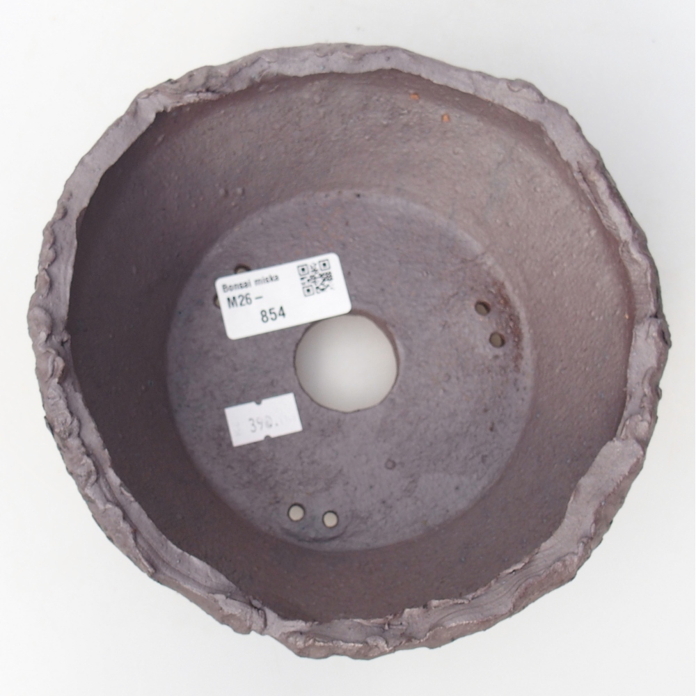 Keramická bonsajová miska 17 x 17 x 7,5 cm, farba kovu