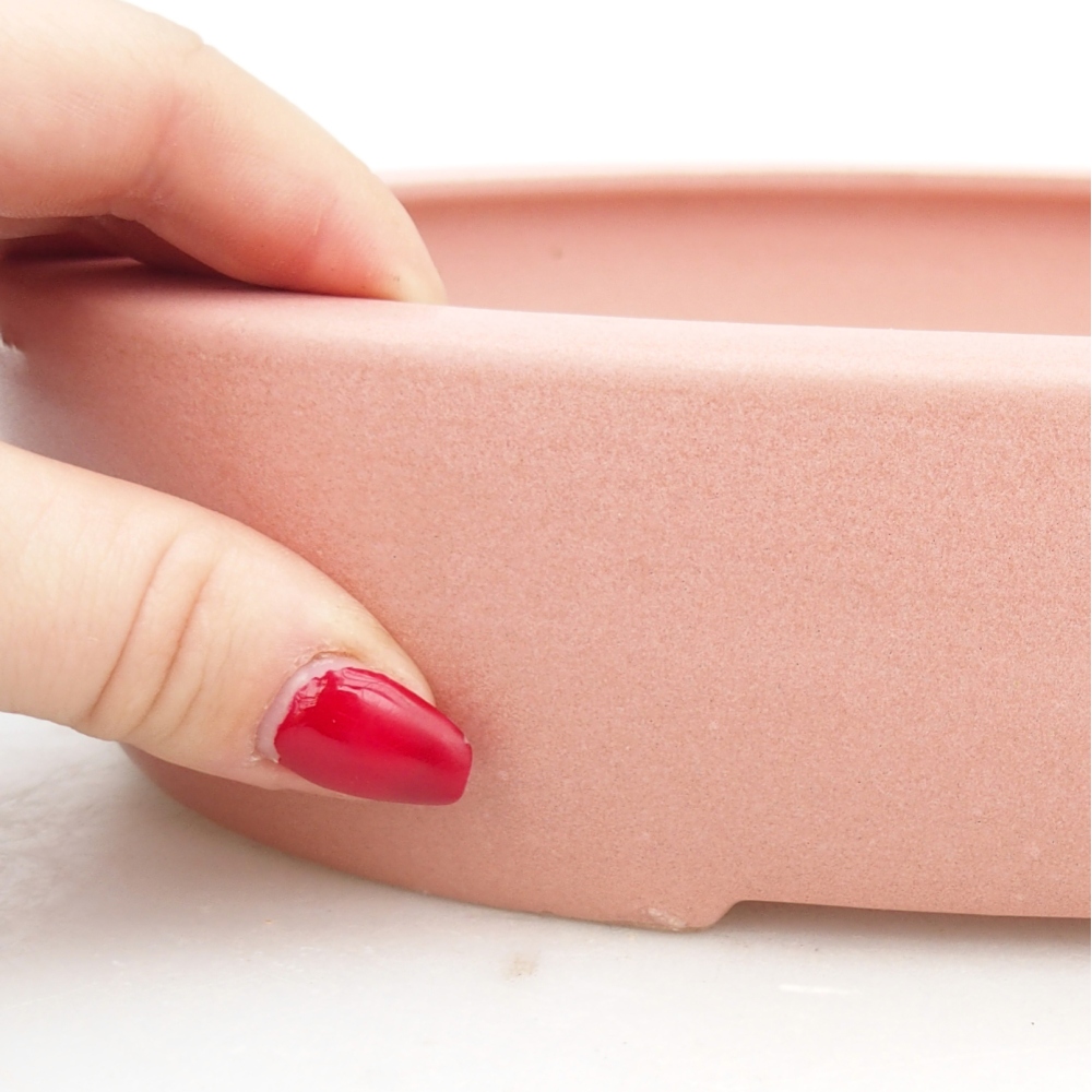 Keramická bonsajová miska 27 x 21 x 5 cm, ružová