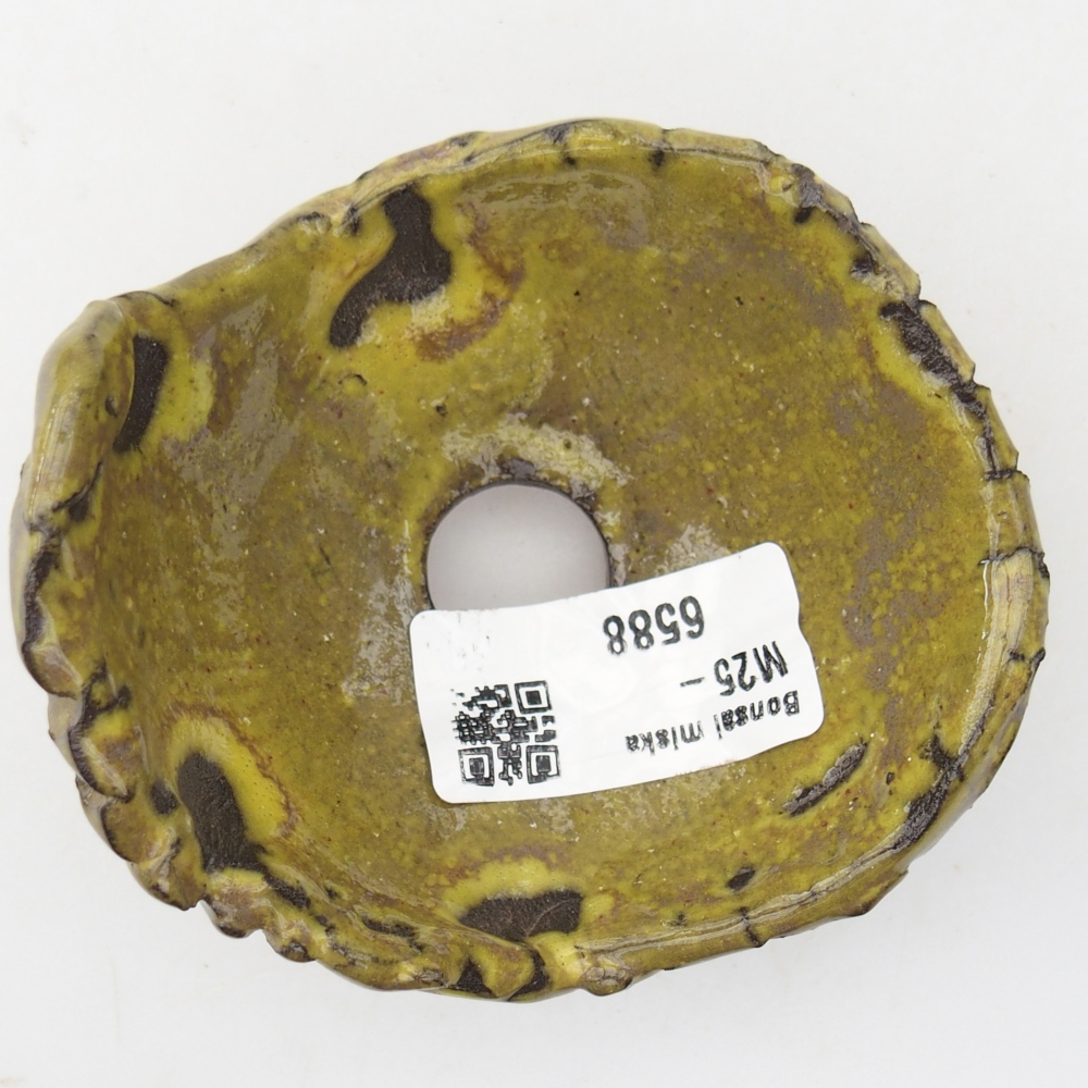 Keramická mušľa 8,5 x 8 x 6 cm , žltá