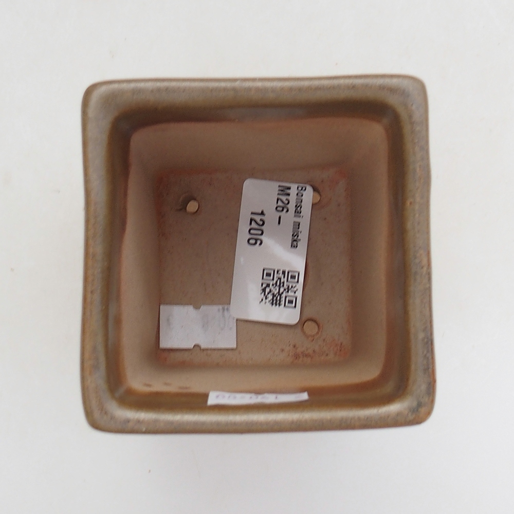 Keramická miska na bonsaje 7 x 7 x 9,5 cm, hnedá