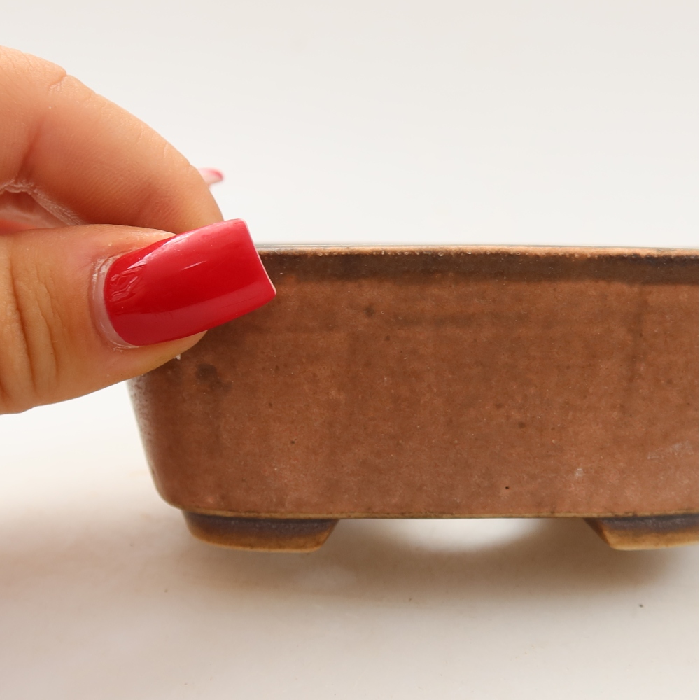 Keramická miska na bonsaje 10 x 8,5 x 4 cm, farba ružová