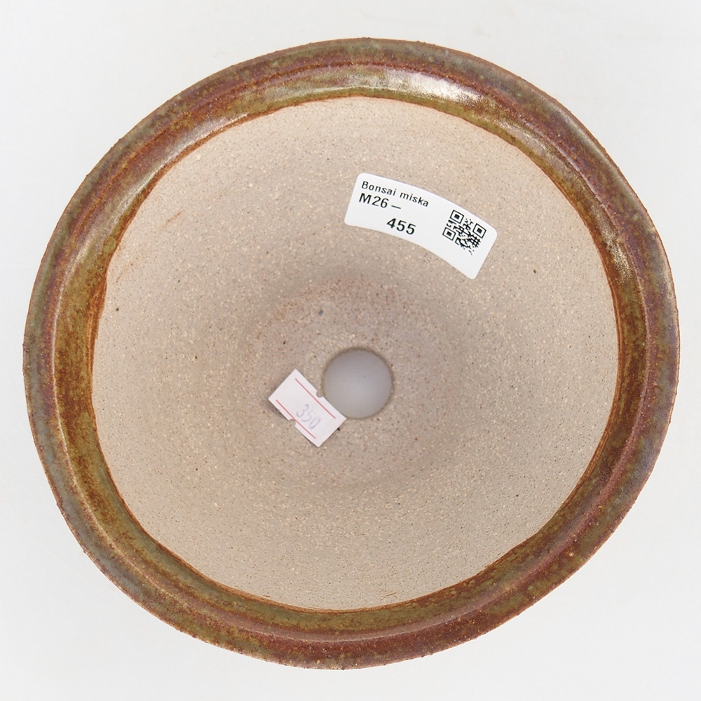 Keramická miska na bonsaje 15 x 15 x 9 cm, hnedá