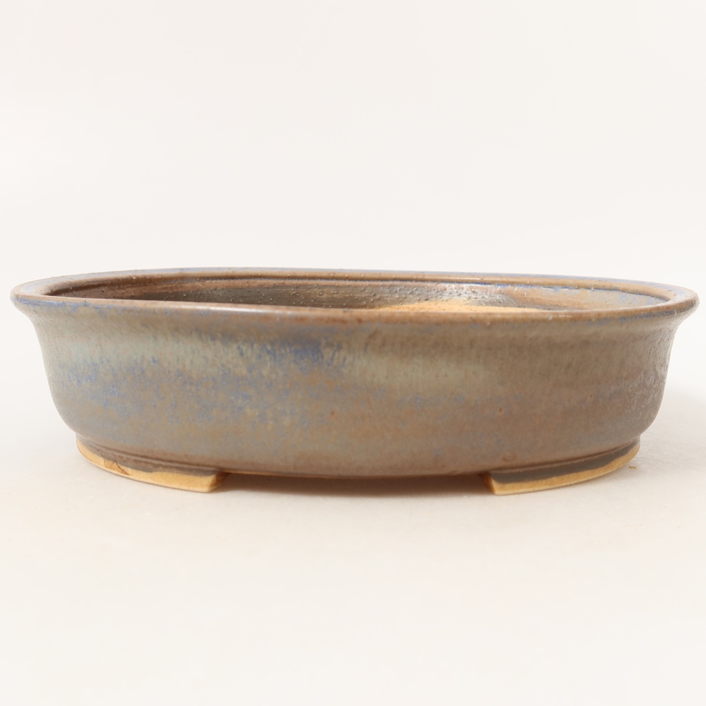 Keramická miska na bonsaje 21 x 19 x 5 cm, farba modrá