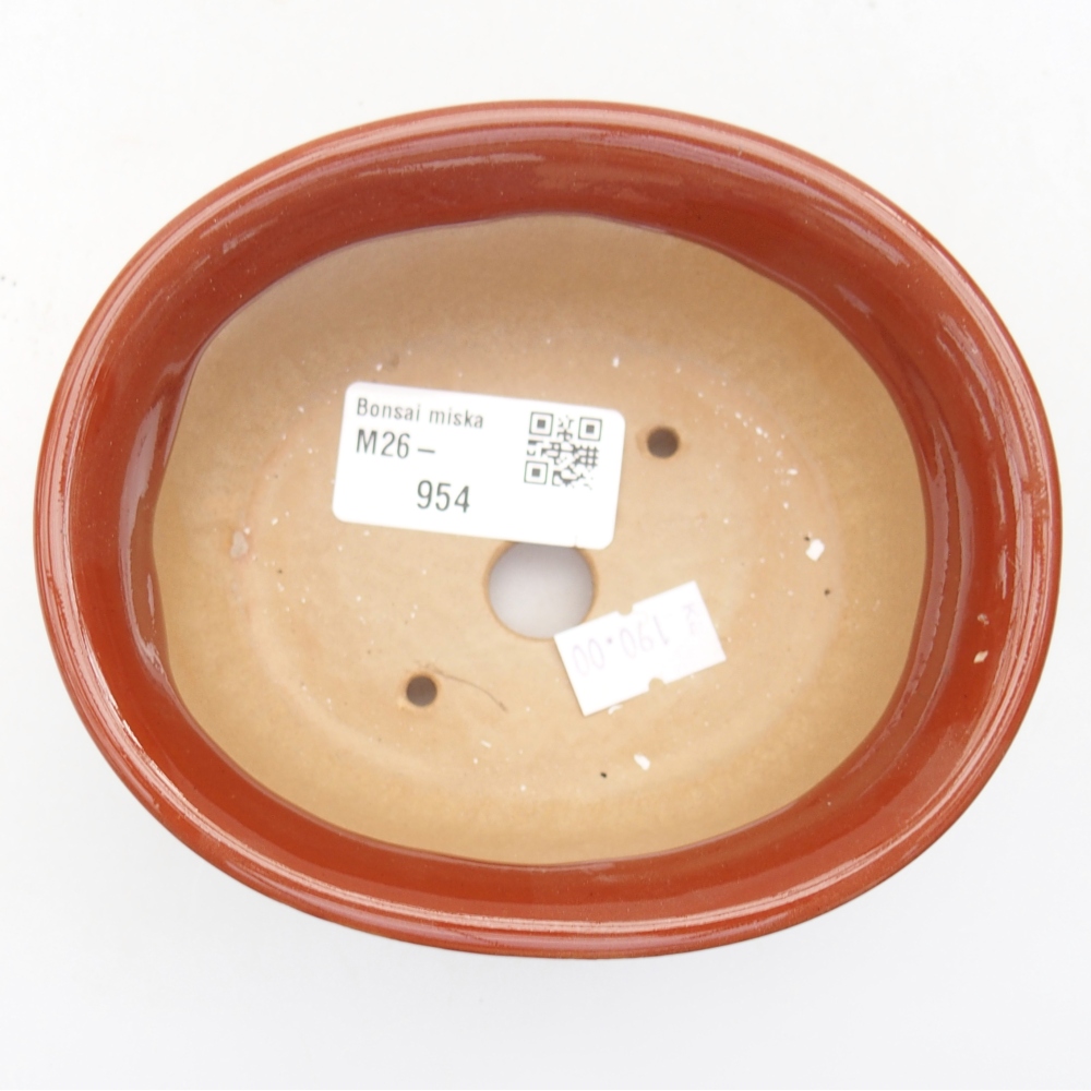 Keramická miska na bonsaje 12 x 10 x 5,5 cm, hnedá