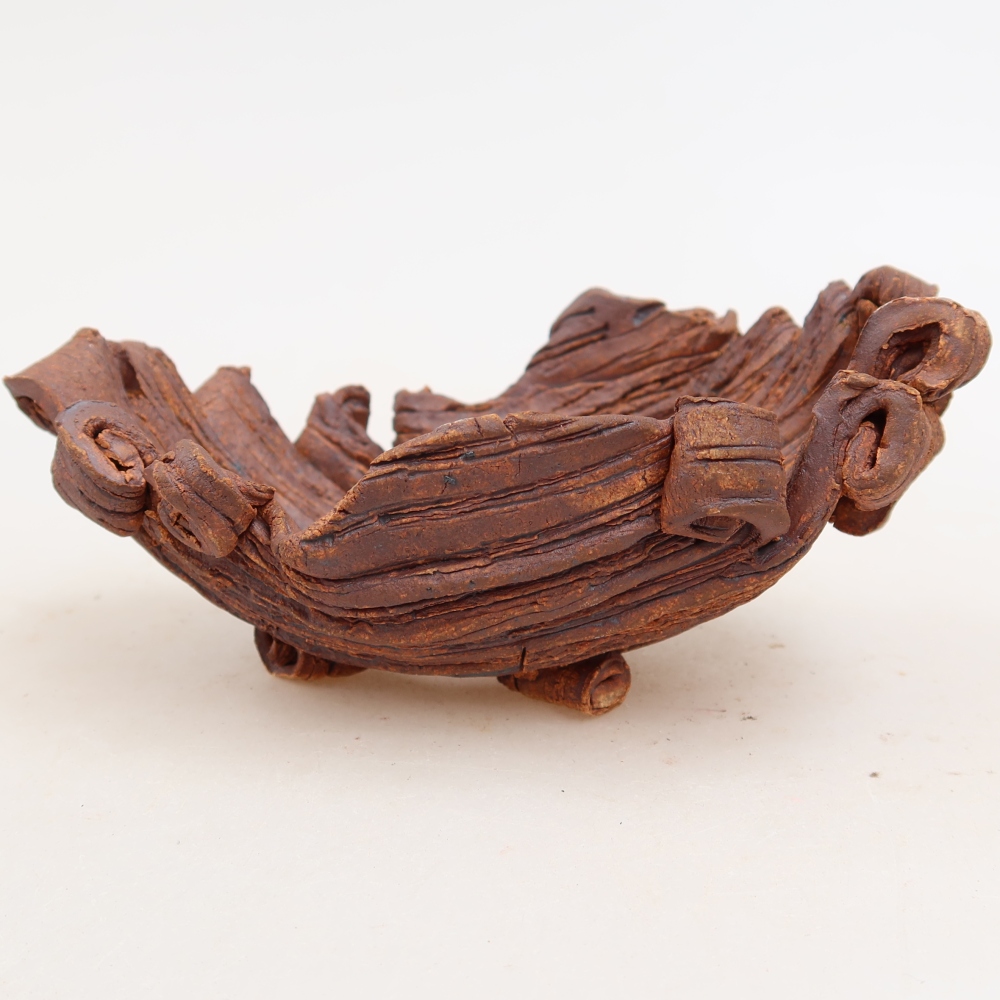 Keramická škrupina  13 x 9 x 6 cm, farba hnedá