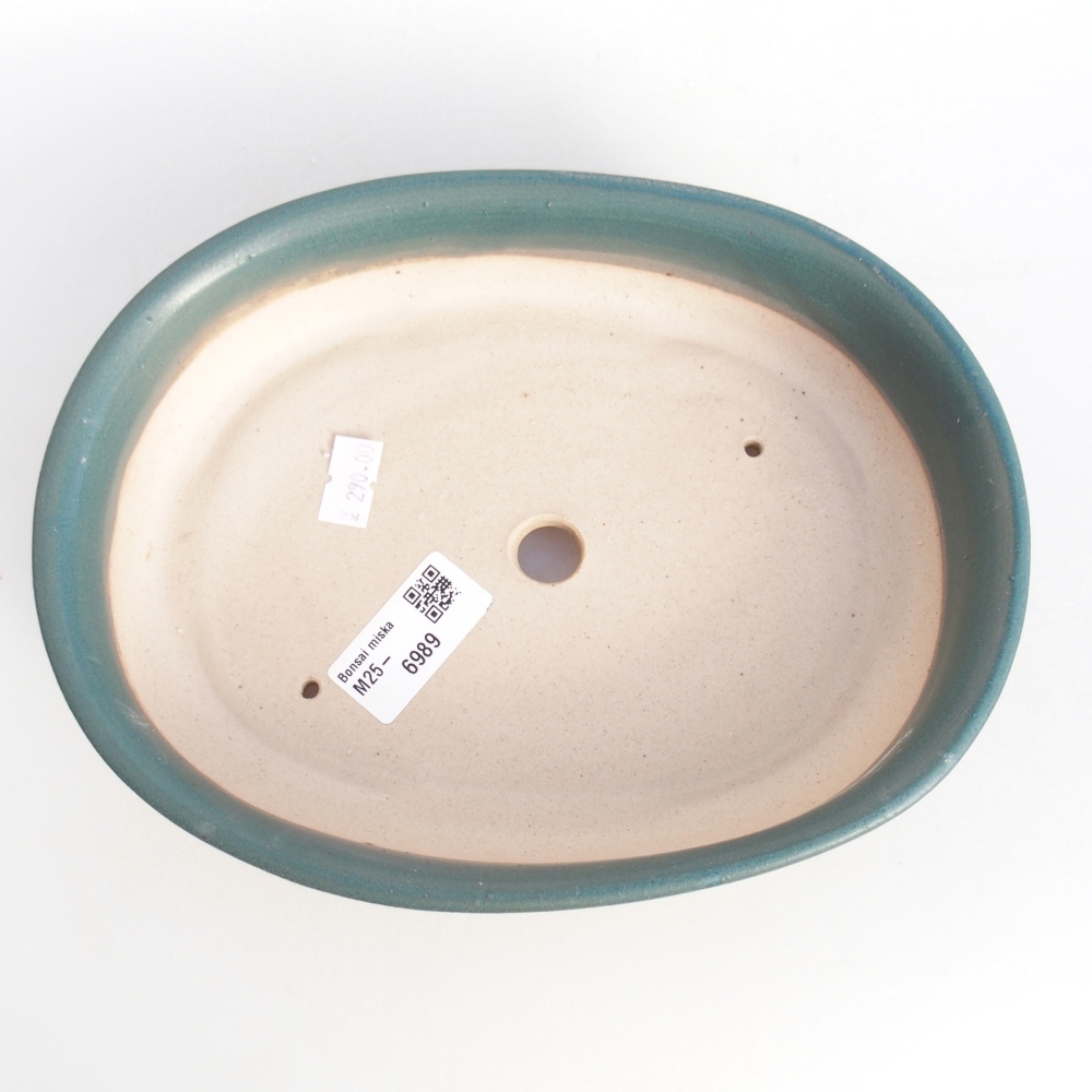 Keramická bonsajová miska 22 x 17 x 5 cm, farba modrá