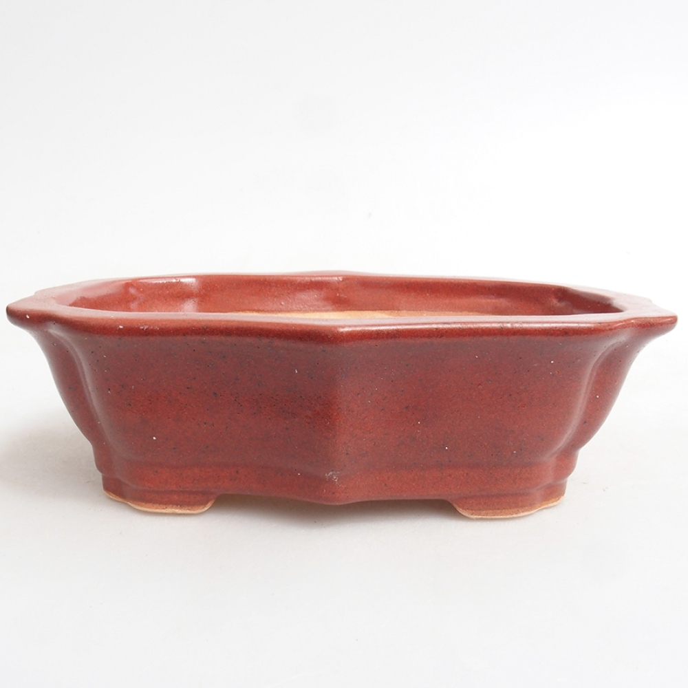 Keramická bonsai miska 15,5 x 11,5 x 4,5 cm, farba  ružová