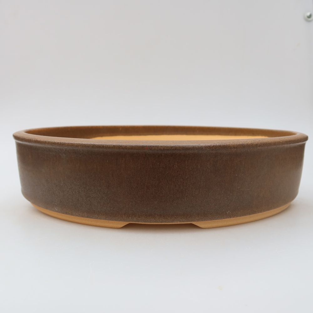 Keramická miska na bonsaje 29 x 29 x 6,5 cm, farba hnedá