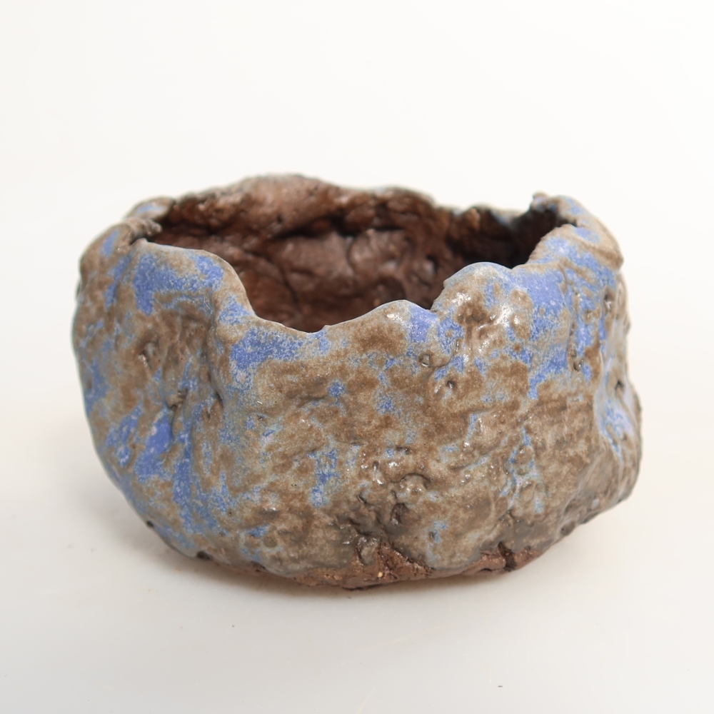 Keramická škrupina  7 x 7 x 5 cm, farba modrohnedá