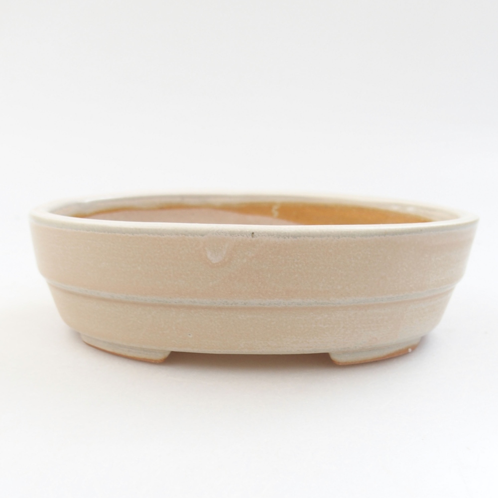 Keramická bonsai miska 13,5 x 10 x 4 cm, farba béžová