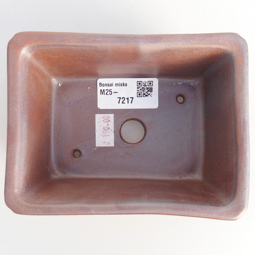 Keramická bonsajová miska 13,5 x 10 x 5,5 cm, farba kovu