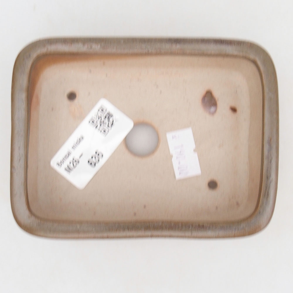 Keramická miska na bonsaje 11,5 x 8,5 x 3 cm, hnedá