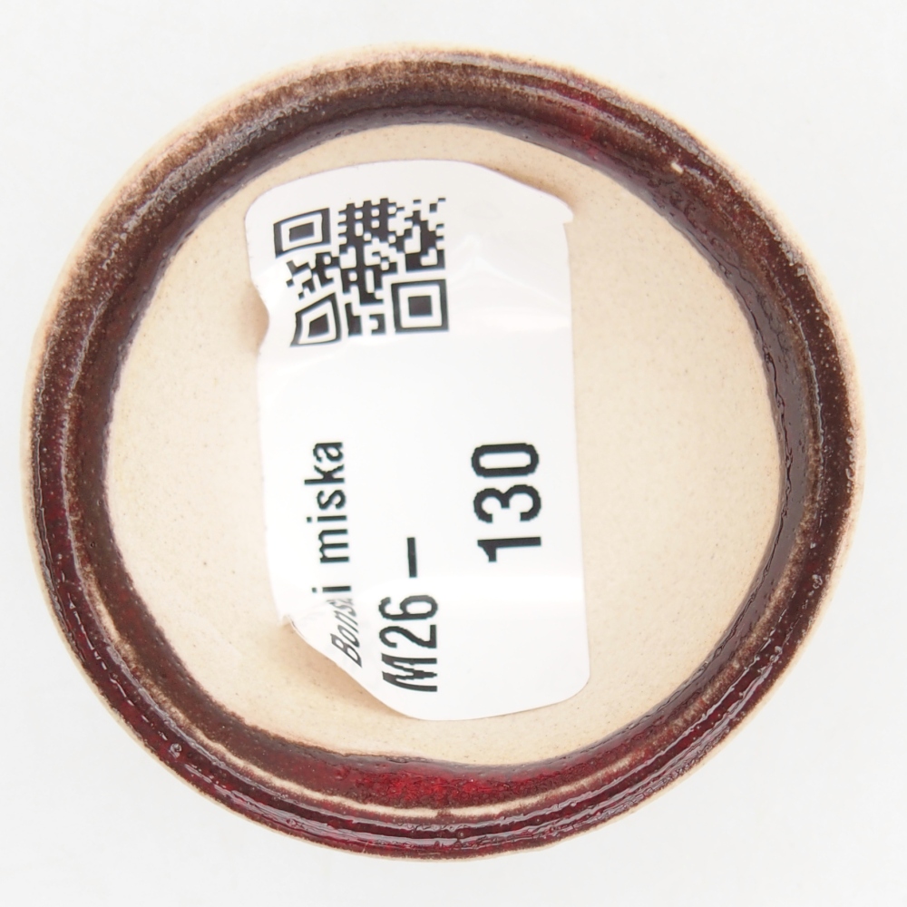 Mini bonsajová miska 4,5 x 4,5 x 2,5 cm, farba červená