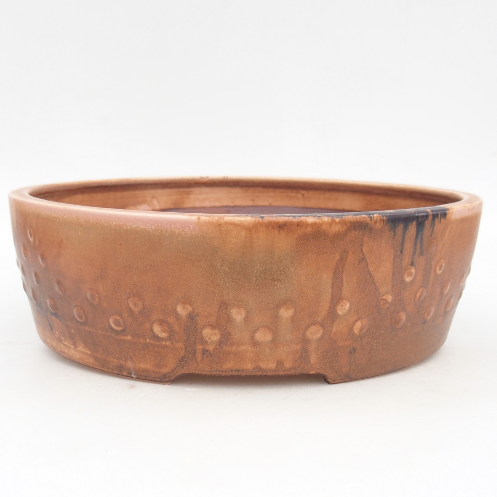 Keramická miska na bonsaje 24,5 x 24,5 x 7 cm, ružová