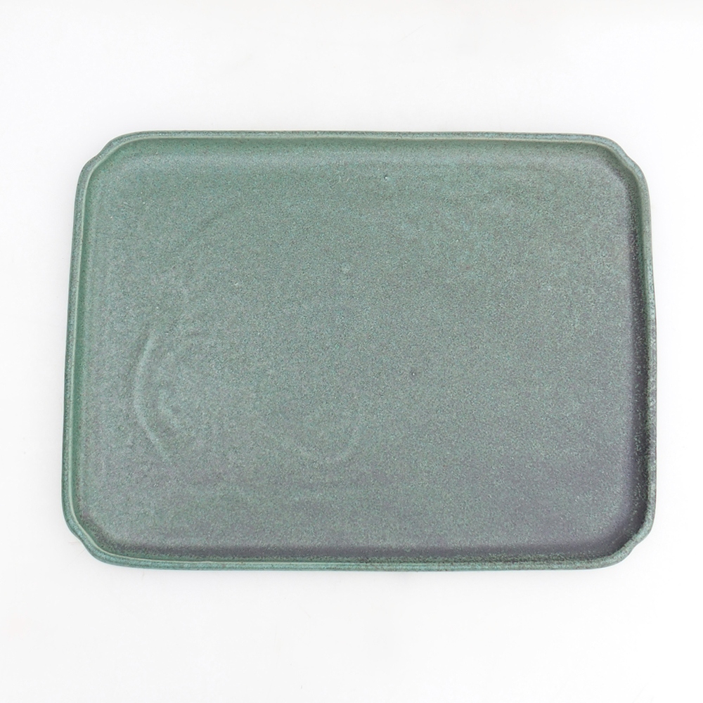Keramický tanier H20 - 26,5 x 20 x 1,5 cm - zelený