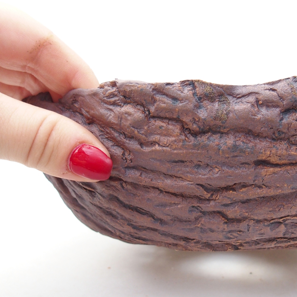 Keramická mušľa 20 x 17,5 x 7 cm , farba hnedá