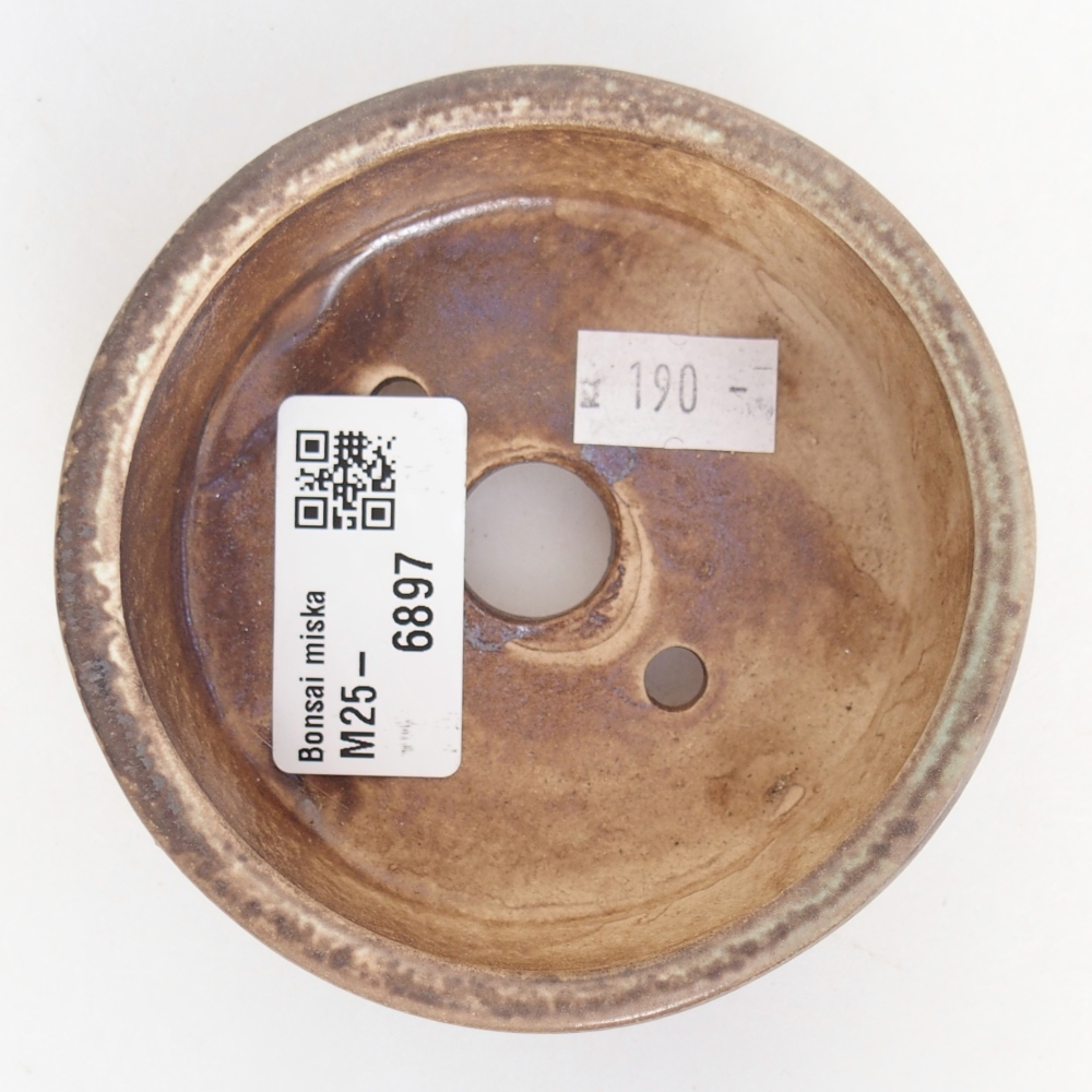 Keramická miska na bonsaje 9 x 9 x 3,5 cm, zelená