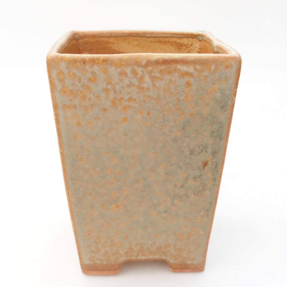 Keramická bonsai miska 9 x 9 x 12,5 cm, farba zelená