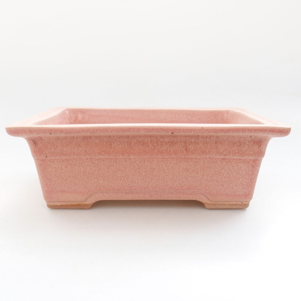 Keramická bonsai miska 18,5 x 13 x 6,5 cm, farba ružová
