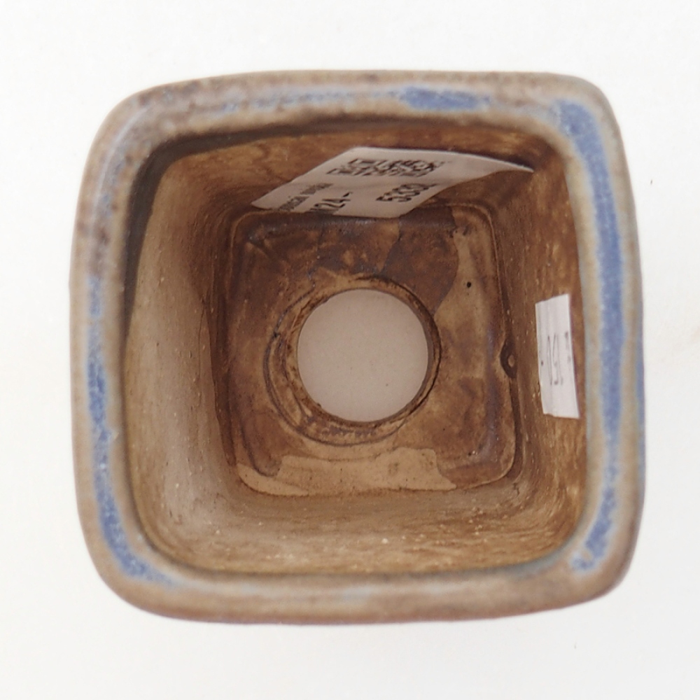 Keramická bonsai miska 5 x 5 x 6,5 cm, farba modra