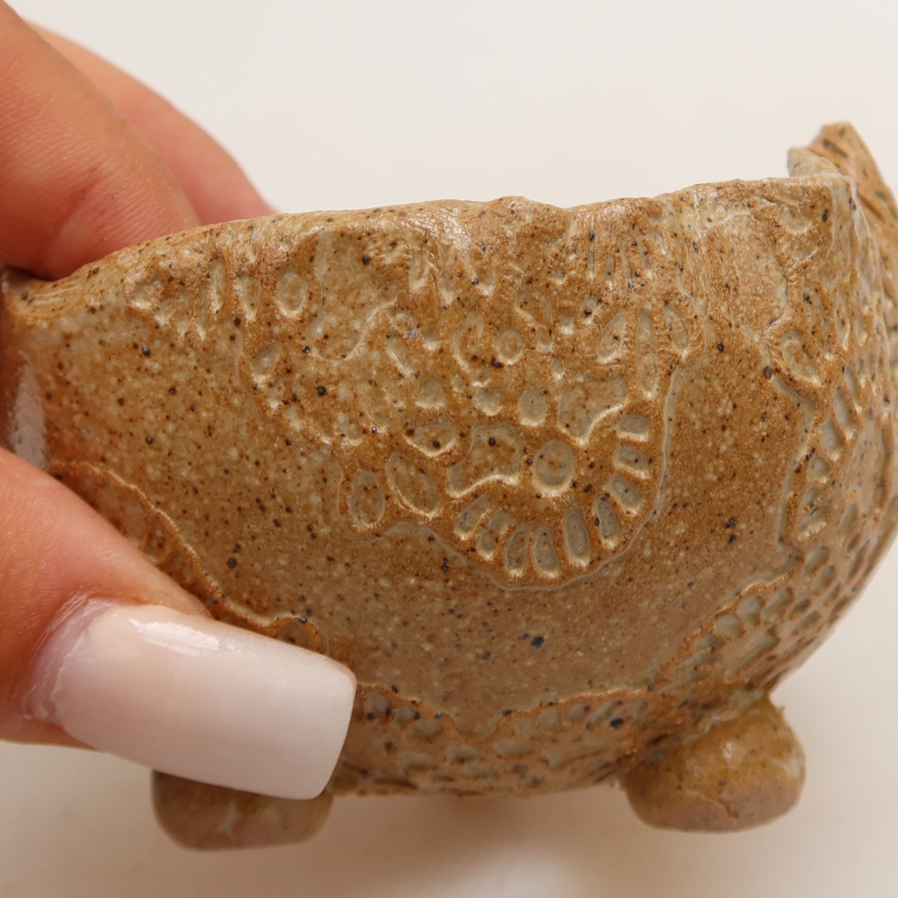 Keramická mušľa 9 x 8 x 6 cm , farba béžová
