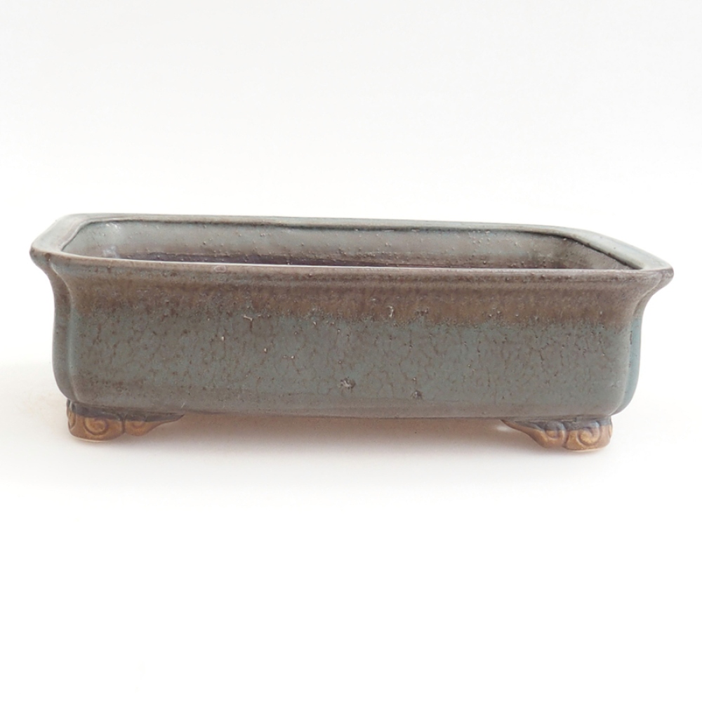 Keramická miska na bonsaje 24,5 x 19 x 7 cm, farba modrá
