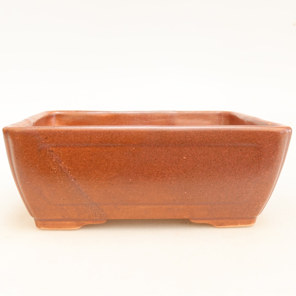 Keramická miska na bonsaje 16 x 12 x 6 cm, bordová