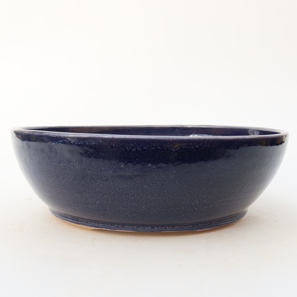 Keramická miska na bonsaje 19 x 19 x 6 cm, farba modrá