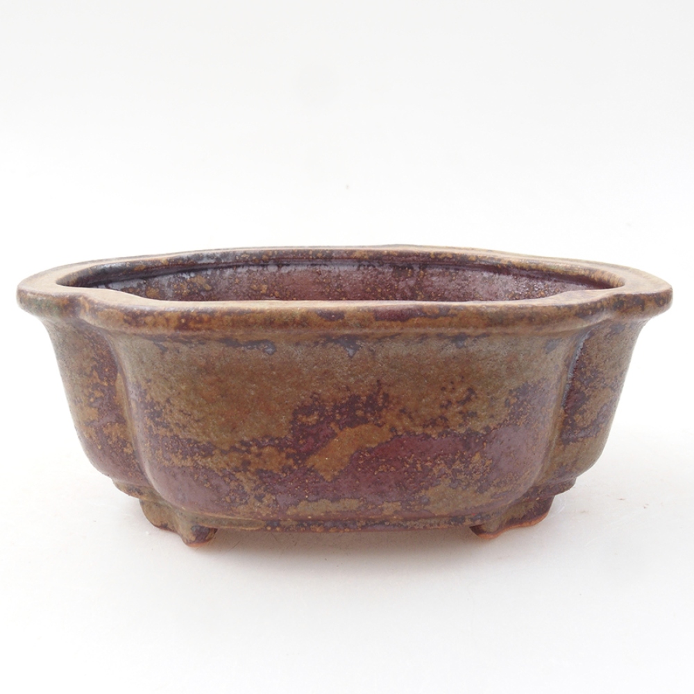 Keramická bonsai miska 13,5 x 10 x 5 cm, farba hnedá