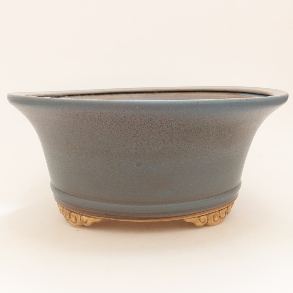 Keramická miska na bonsai 29 x 29 x 12 cm, farba modrá