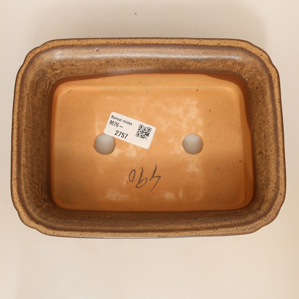 Keramická miska  20 x 15,5 x 5,5 cm, farba hnedá