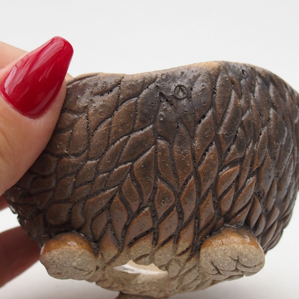 Keramická mušľa 8,5 x 8,5 x 7 cm , farba hnedá