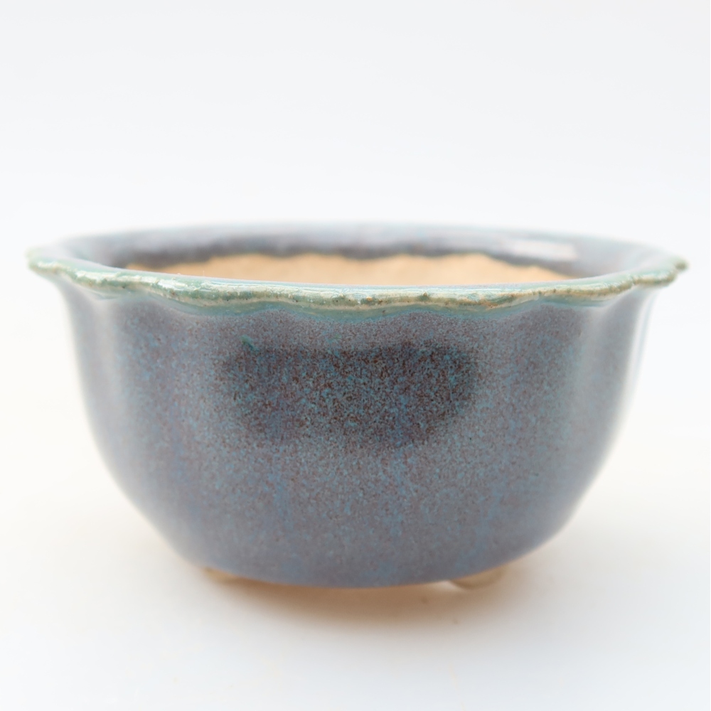 Keramická miska na bonsaje 7 x 7 x 3,5 cm, farba sivá