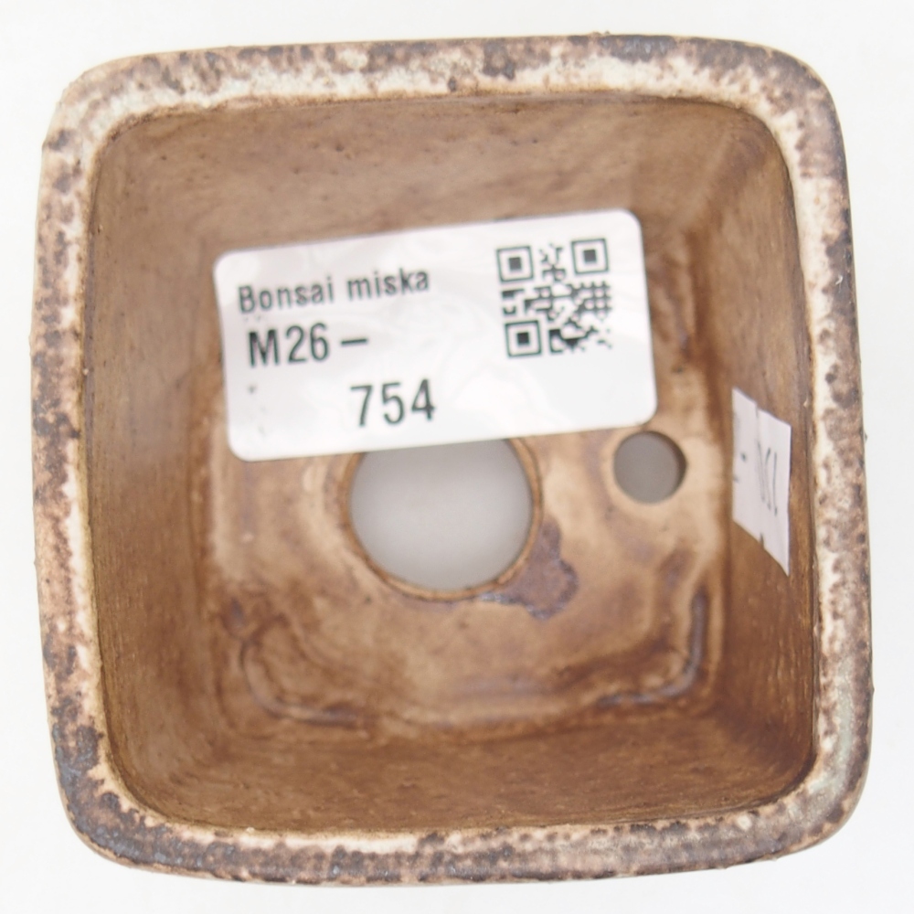 Keramická miska na bonsaje 6 x 6 x 4,5 cm, zelená