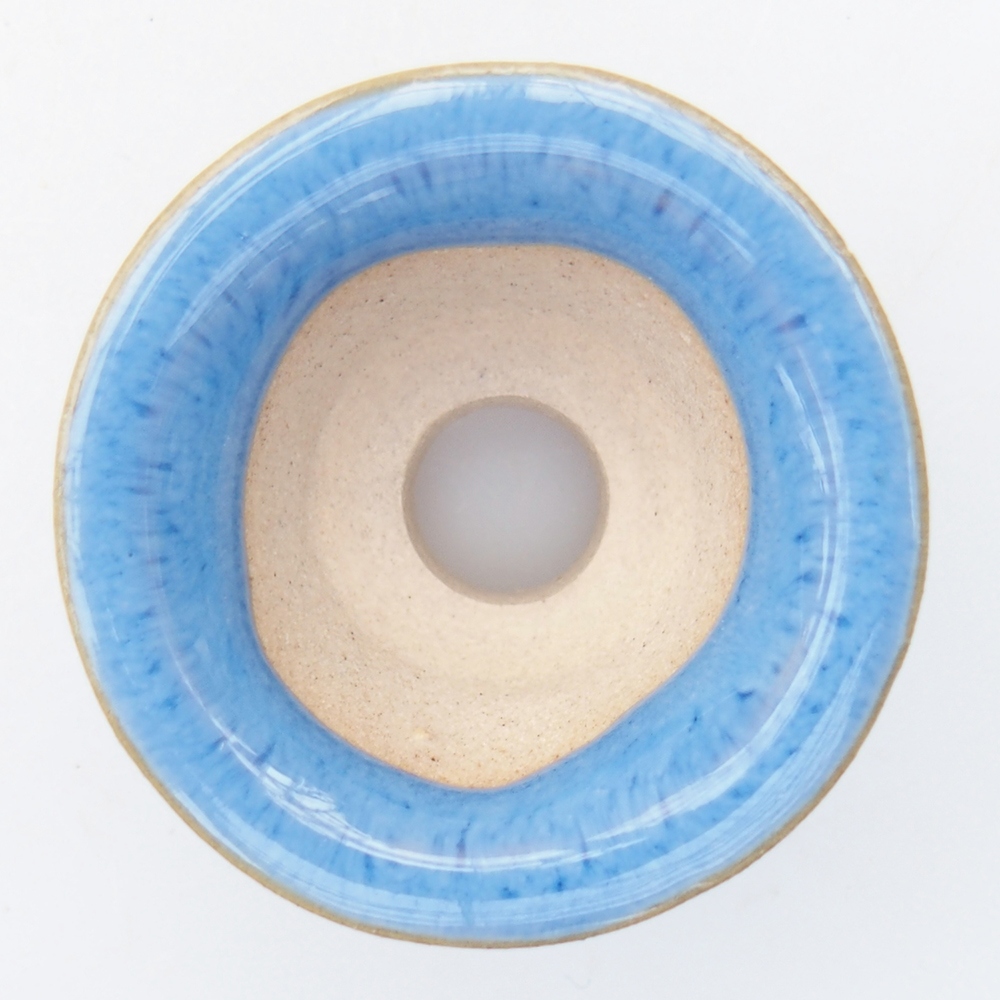 Mini bonsajová miska 3,5 x 3,5 x 2 cm, farba modrá