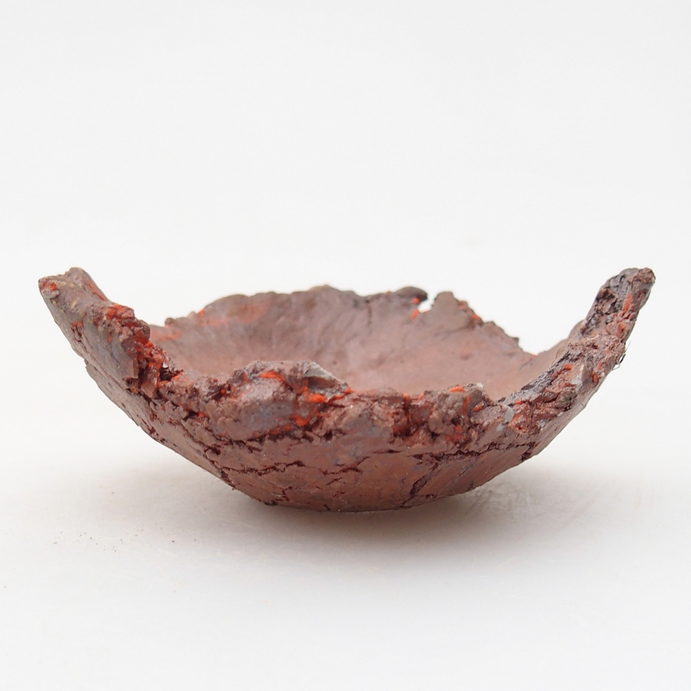 Keramická mušľa 7 x 7 x 3 cm , farba oranžová