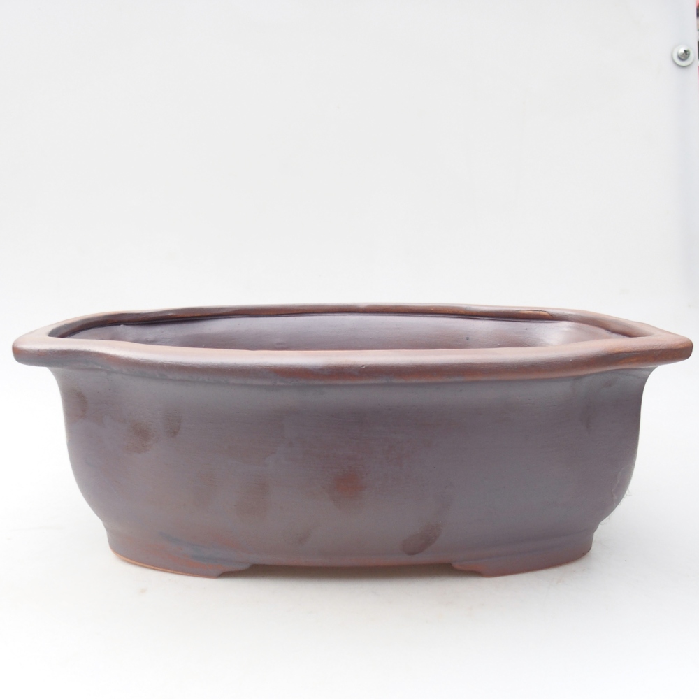 Keramická miska na bonsaje 30 x 25 x 10 cm, farba kovu