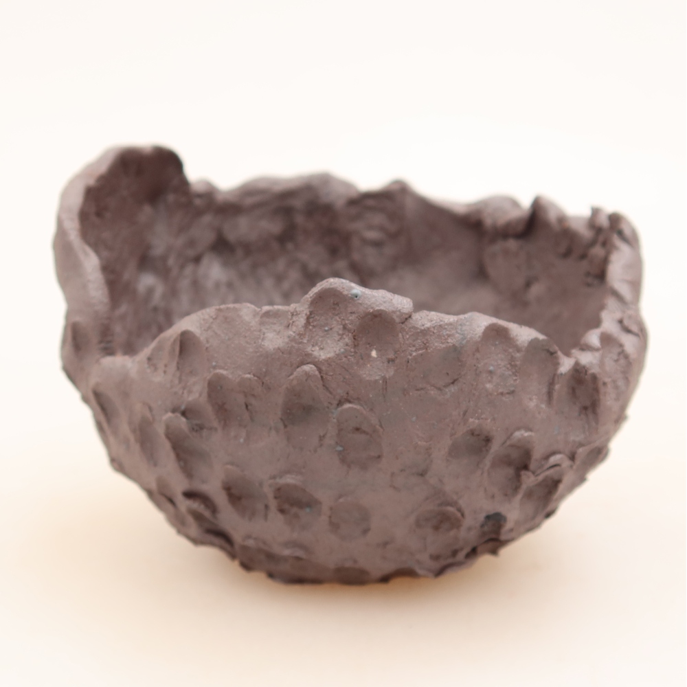 Keramická škrupina  10 x 10 x 7 cm, farba: kovová