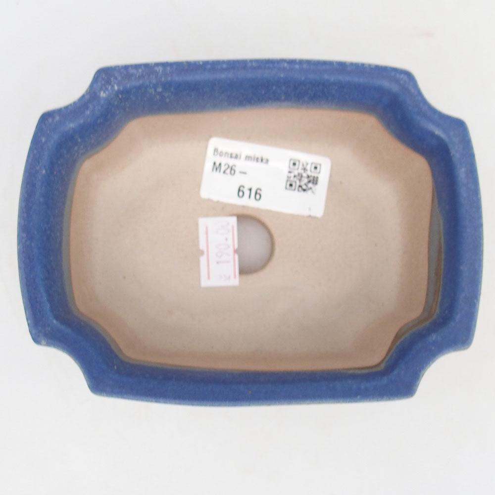 Keramická miska na bonsaje 12,5 x 9 x 5,5 cm, farba modrá