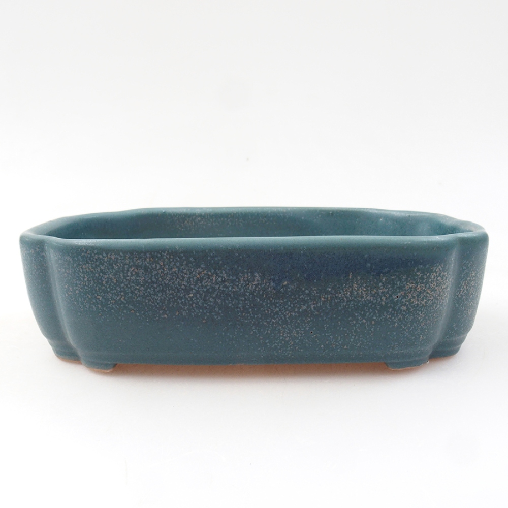 Keramická bonsai miska 15 x 11,5 x 4,5 cm, farba modra